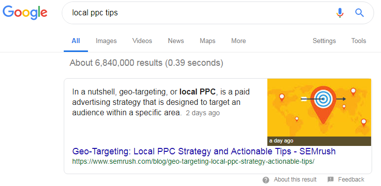 featured snippet