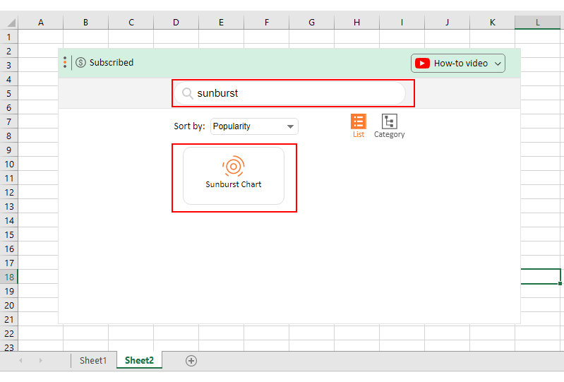 如何在 Excel 中制作旭日形图