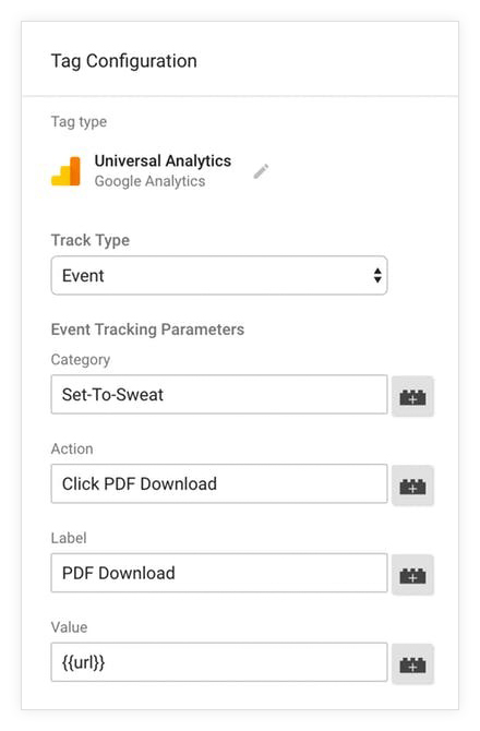 在标签配置窗口中选择 Google Analytics