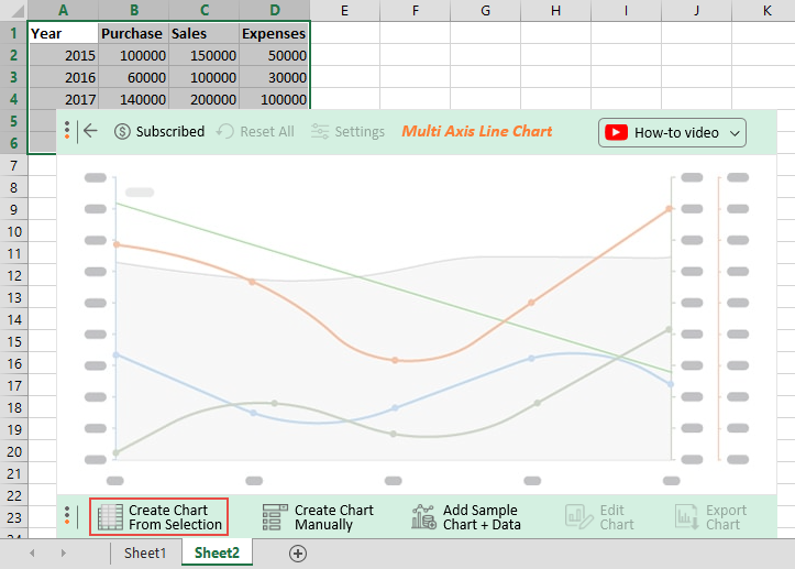 3 轴图形 Excel