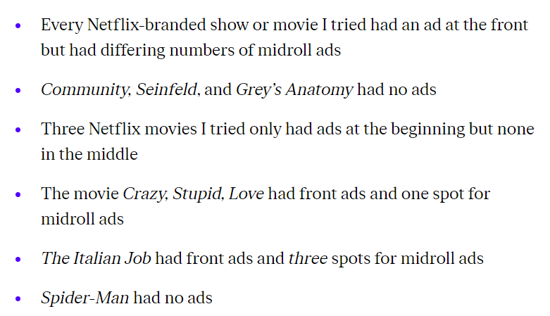 The Verge 员工的一个例子详细描述了他对 Netflix 广告的体验。